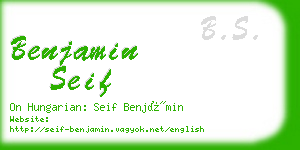 benjamin seif business card